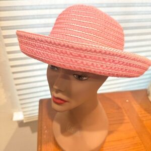 Pink Striped Women's Sun Hat